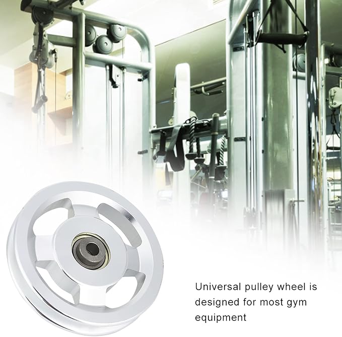 Bearing Pulley Wheel, Aluminium Alloy Fitness Pulley Home Gym Attachments Part Exercise Strength Training Accessory Exercise Machine Attachments for Gym