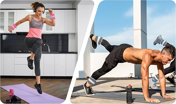 Ankle Weights, 1/2/3/4/5/6/8/10/12 LBS (1 Pair) Wrist Arm
