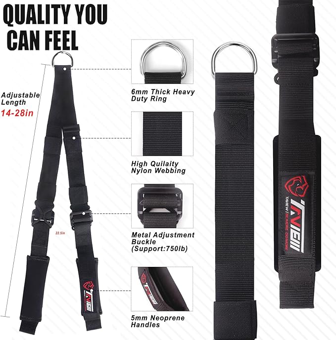 Tricep Rope Cable Attachment Adjustable (26-56 Inches) 27/36/48/55 Inches