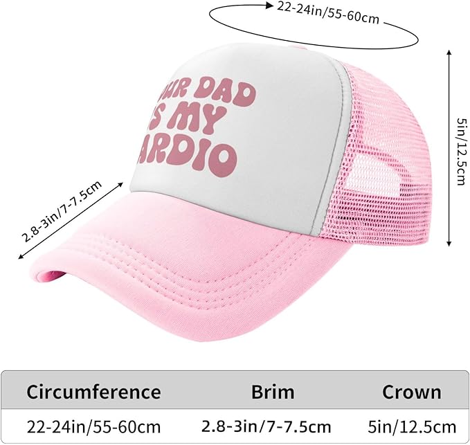 Put It On My Husband's Tab Drinking Trucker Hat - Funny Pink Trucker Hat for Women and Men