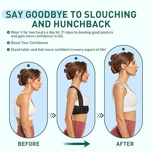 Posture Corrector for Women, Back Brace Posture Corrector Neck Hump, Back Support for Men and Women - Upper Back Pain Relief, Improve Posture, Correct Hunchback, Slouching, Kyphosis(XL)