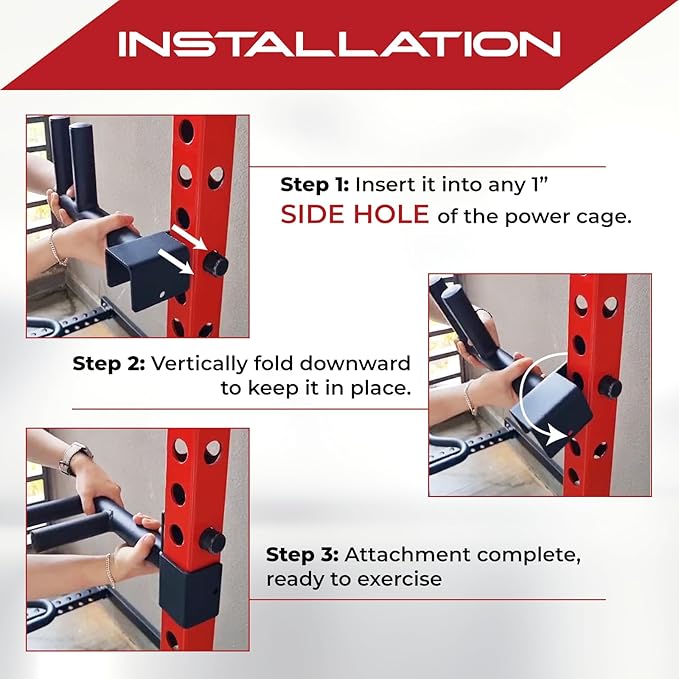 Yes4All 350 LBS Capacity - Dip Bars 2x2 with 1" SIDE