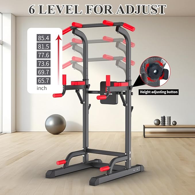 Power Tower Dip Station 85.5" for Equipment,400LBS