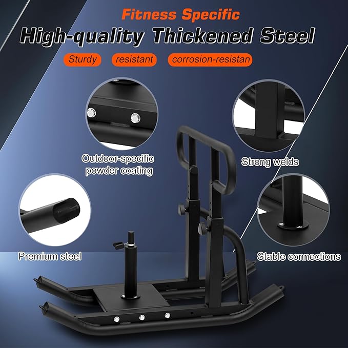 Weight Sled, Fitness Sled, Fitness Strength Training Sled,Adjustable 1" and 2" Weight