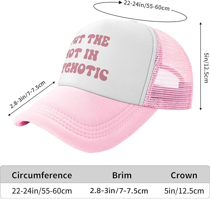 Put It On My Husband's Tab Drinking Trucker Hat - Funny Pink Trucker Hat for Women and Men