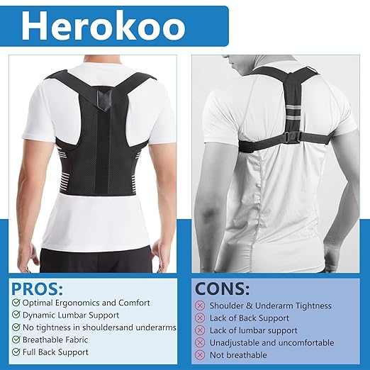 Back Brace Posture Corrector for Women & Men, Shoulder Straightener, Improve Posture Lumbar, Adjustable Full Back Support, Hunchback Correction, Upper and Lower Back Pain Relief, Scoliosis, Spine Corrector (Large)