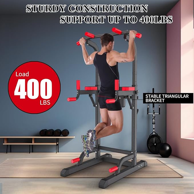 Power Tower Dip Station 85.5" for Equipment,400LBS