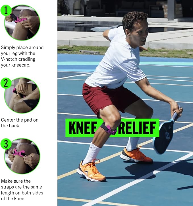 PROBAND - KneedIT - Compression Band for Knee Pain Relief - Helps Relieve Pain & Swelling - For Arthritis, Tendinitis, Osteoarthritis, Runner’s Knee, Jumper's Knee & More - Latex-Free