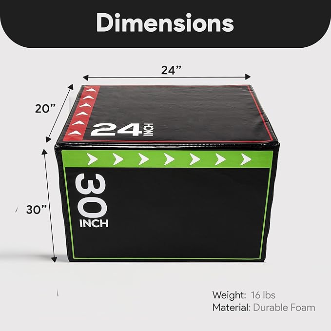 BalanceFrom Plyo Jumping Exercise Box, Home Gym Workout Trainer, Multiple Options