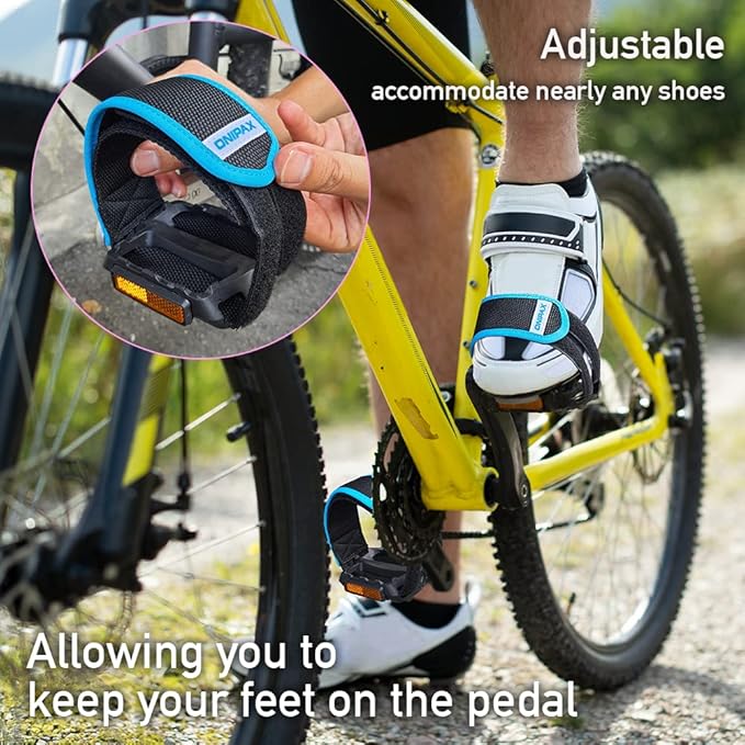ONIPAX Outdoor Bike Pedal Straps Toe Clips Straps Tape 2 PCS