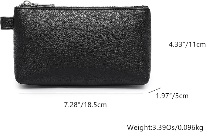 PU Leather Makeup Simple and Convenient Handbag Small Exquisite Storage Bag (Pu/Black)