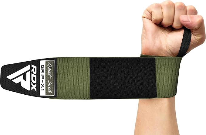 RDX Wrist Wraps for Weightlifting (Pair), IPL USPA Approved, Elasticated 18” Cotton Straps Support with Thumb Loop, Gym Wrap for Weight Lifting Powerlifting Competition Strength Training Bodybuilding