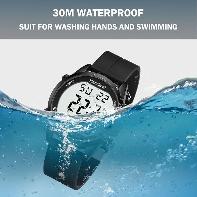 Pedometer Watch for Walking for Senior No App Required with Steps Calories Counter and LCD Large Numbers
