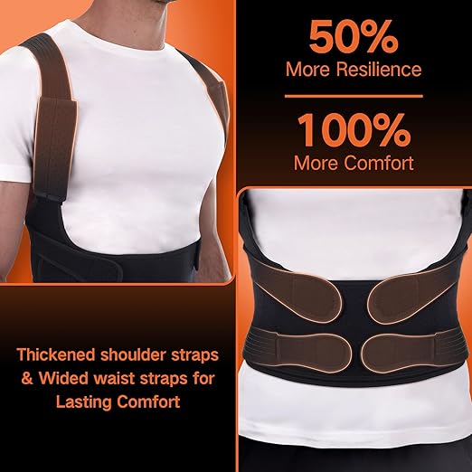 Posture Corrector for Men & Women – Adjustable Full Back Brace for Upper & Lower Back Support, Spine Alignment & Pain Relief - Extra Large