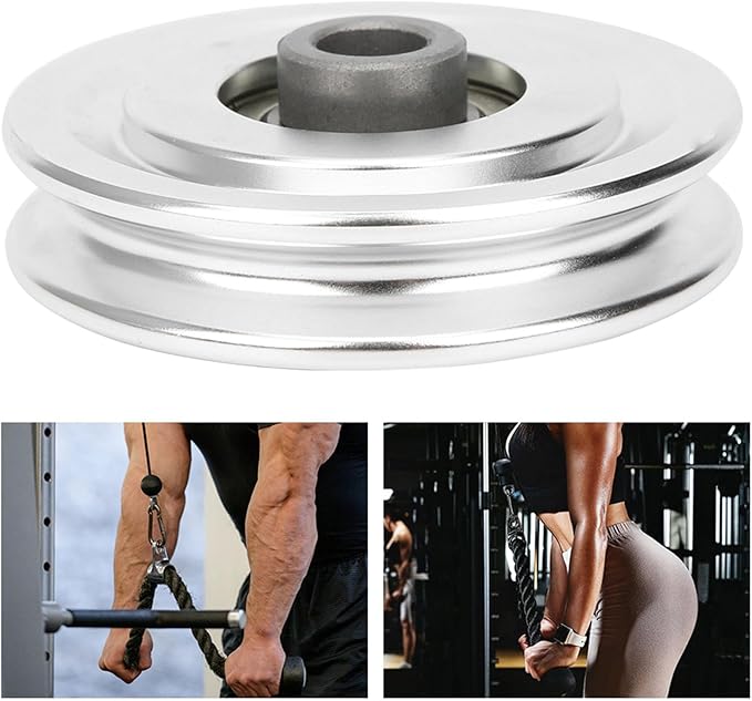 Fitness Pulley Wheel, 70mm Diameter Aluminum Alloy Pulley Wheel Fitness Equipment Accessories for Strength Training Equipment
