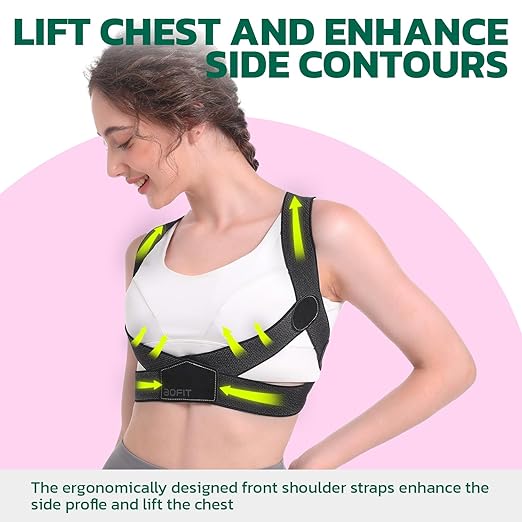 Posture Corrector for Women with X-Shaped Biomechanical Design, Comfort Fit Back Brace, Improves Posture, Corrects Hunchback, Relieves Neck, Shoulder, Upper Back Pain, Invisible Under Clothes L