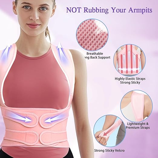 Back Brace Posture Corrector for Women,Adjustable Full Back Brace and Shoulder Straightener,for Back Pain Relief,Hunchback Correction,Scoliosis,Posture Trainer