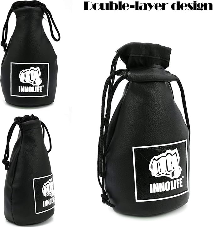 INNOLIFE Boxing Slip Bag, Boxing Dodge Hide Speed Bag Maize Ball Leather Ball for Reflex Training, Boxing, Kickboxing, MMA Pendulum Training