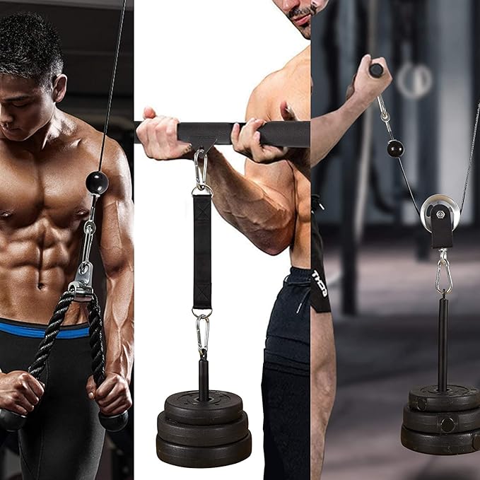 Taeku LAT Pulley System for Home Gym β Strength Training Fitness Equipment Cable Machine for Triceps, Biceps, Back & Shoulder Workouts