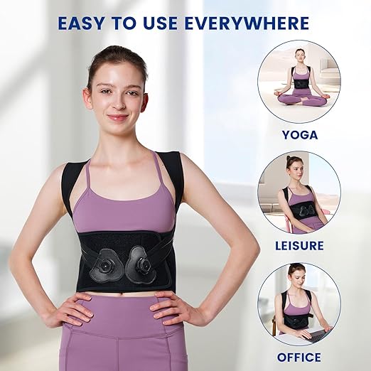 Posture Corrector for Women&Back Brace for Men-Knob Adjustable Back Support Straightener-Upper and Low Back Pain Relief-Scoliosis, Shoulder Posture Corrector- Neck Hump, Hunchback XL(27"-33")