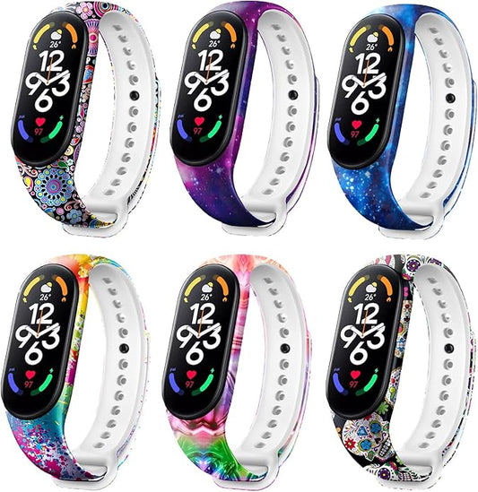 Bands Replacement for Mi Band 7 Strap Wristbands Compatible with Xiaomi Mi Band 7 Smartwatch Accessories Colorful Bracelet for Women Men Silicone Smart Watch Xiaomi 7 Wrist Band
