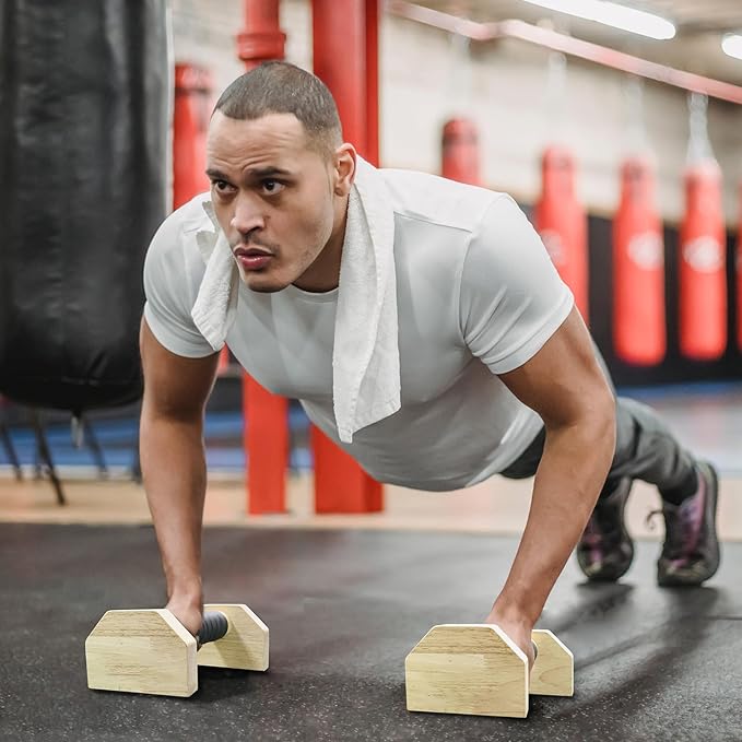 Wooden Parallettes Push Up Bars