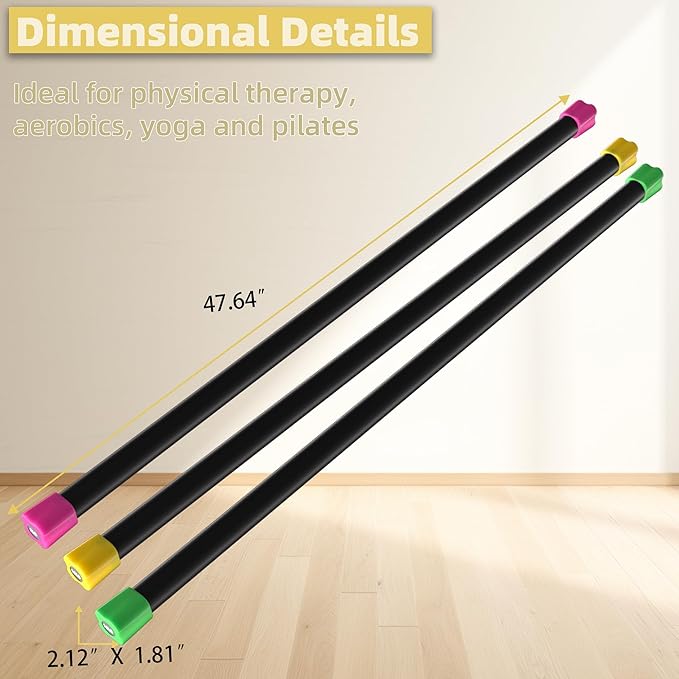 Total Body Workout Weighted Bar Weighted Workout Bar Weighted Exercise Bar, Multiple Sizes
