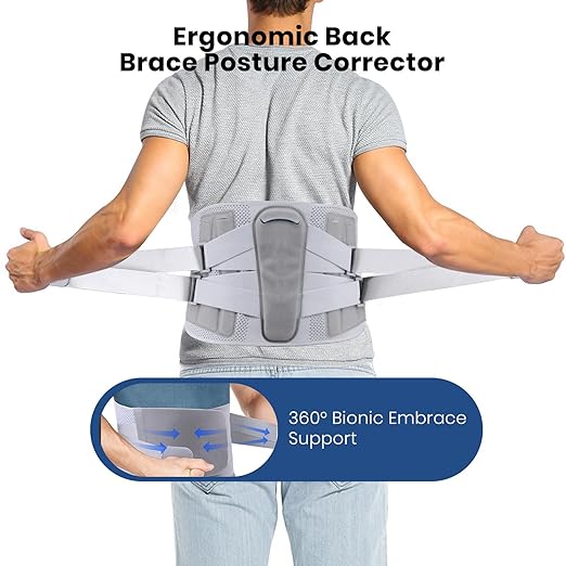 Back Brace for Lower Back Pain Women, Brace Posture Corrector with 3 Lumbar Pads,Back Support Belt for Men and Women, Sciatica, Herniated Disc, Scoliosis, XL