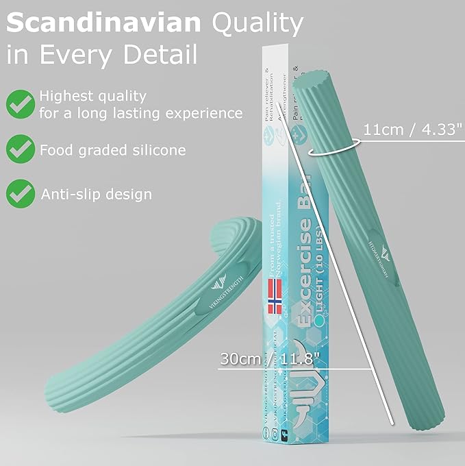 Vikingstrength Wrist Bar for Physical Therapy and Tennis Elbow