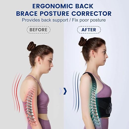 Back Brace Posture Corrector for Women & Men-Knob Adjustable Back Support Straightener-Upper and Lower Back Pain Relief-Scoliosis, Shoulder Posture Corrector- Neck Hump, Thoracic L(28"-35")