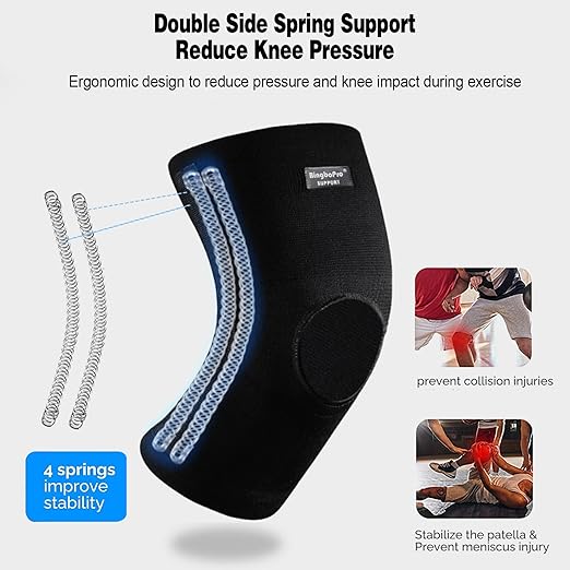 Professional Knee Brace With Stabilizer For Men Women,Compression Knee Sleeve Support Brace for Pain Relief, Fast Recovery,Meniscus Tear,ACL,MCL,Arthritis,Running,Sport Protection