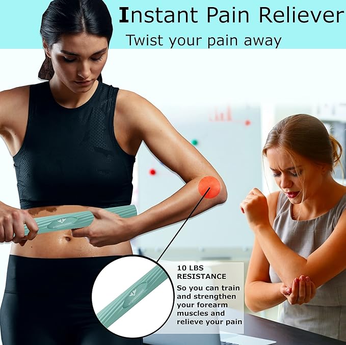 Vikingstrength Wrist Bar for Physical Therapy and Tennis Elbow