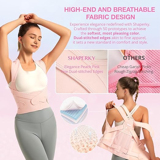 Posture Corrector for Women for Support: Back Brace for Full Back Support - Adjustable Shoulder Straightener for Women and Men (Small)