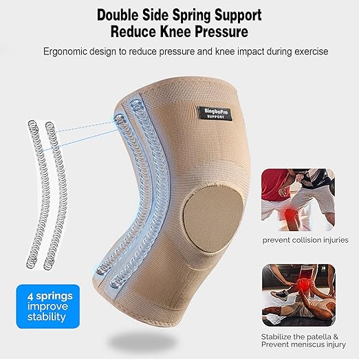 Professional Knee Brace With Stabilizer For Men Women,Compression Knee Sleeve Support Brace for Pain Relief, Fast Recovery,Meniscus Tear,ACL,MCL,Arthritis,Running,Sport Protection