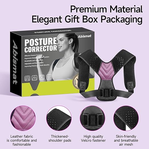 Posture Corrector for Men and Women, Adjustable Shoulder Brace, Invisible Back Support Brace Shoulder Straightener for Neck Shoulder & Upper Back Pain Relief, Large