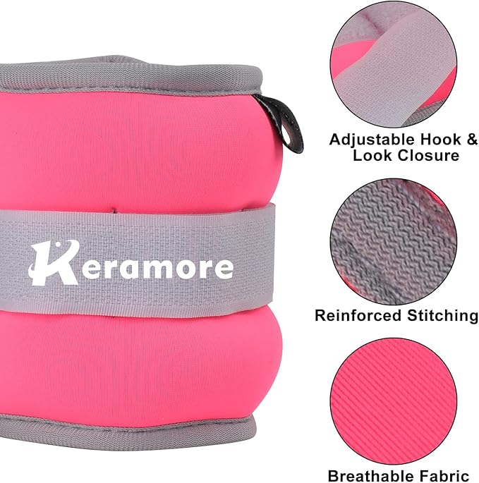 Ankle Weights, 1/2/3/4/5/6/8/10/12 LBS (1 Pair) Wrist Arm