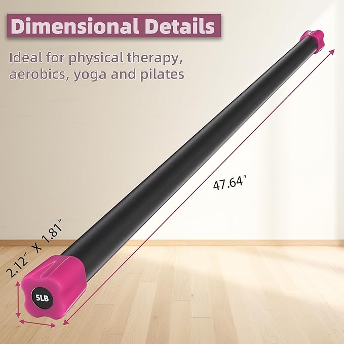 Total Body Workout Weighted Bar Weighted Workout Bar Weighted Exercise Bar, Multiple Sizes