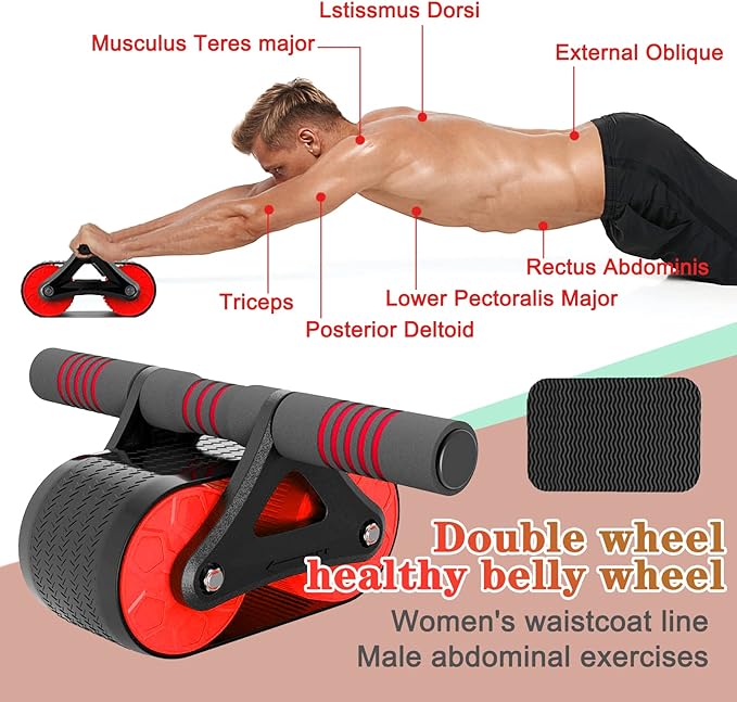 Automatic Rebound Abdominal Wheel,Workout Equipment for Abs