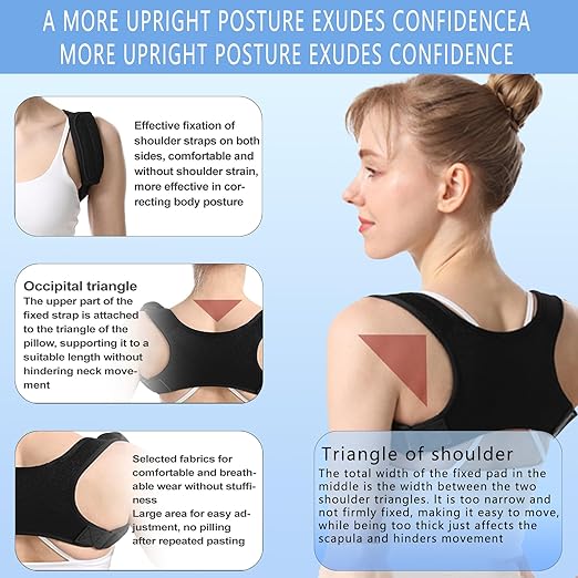 Posture Corrector for Women and Man - Posture Trainer for Neck Hump & Scoliosis Correction | Adjustable, Comfortable, and Pain-Relieving | Ideal for Desk Workers & Long-Term Wear(One Size)