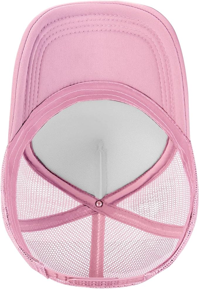 Put It On My Husband's Tab Drinking Trucker Hat - Funny Pink Trucker Hat for Women and Men