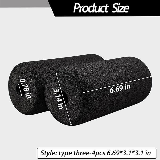 Protective Pads Cushion (6.69*3.1*3.1 in), Soft Foam Padding Sponge Rollers for for Exercise Equipment,Workout Machine-Sit ups, Barbell Bench
