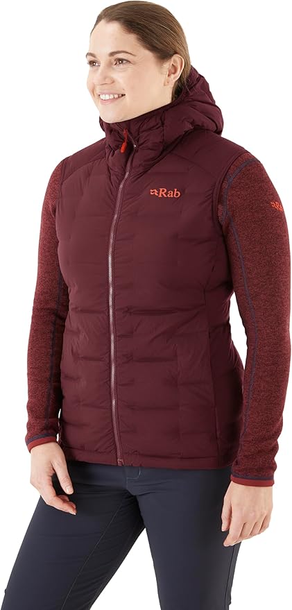 Rab Women's Cubit Stretch Down Insulated Lightweight Vest for Hiking, Climbing, and Skiing