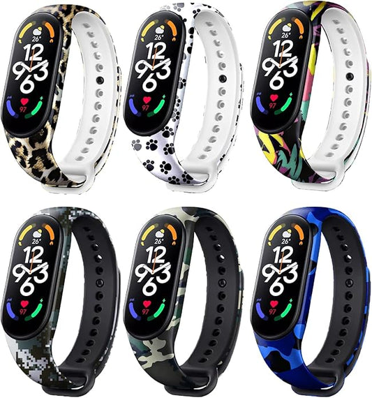 Bands Replacement for Mi Band 7 Strap Wristbands Compatible with Xiaomi Mi Band 7 Smartwatch Accessories Colorful Bracelet for Women Men Silicone Smart Watch Xiaomi 7 Wrist Band