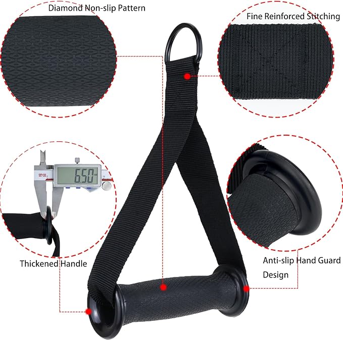 Gym Resistance Handles,Heavy Duty Replacement Handle/Grips Attachments for Cable Machine Pulleys, Resistance Band and Strength Trainer, for Gyms/Home Eexercise Workout