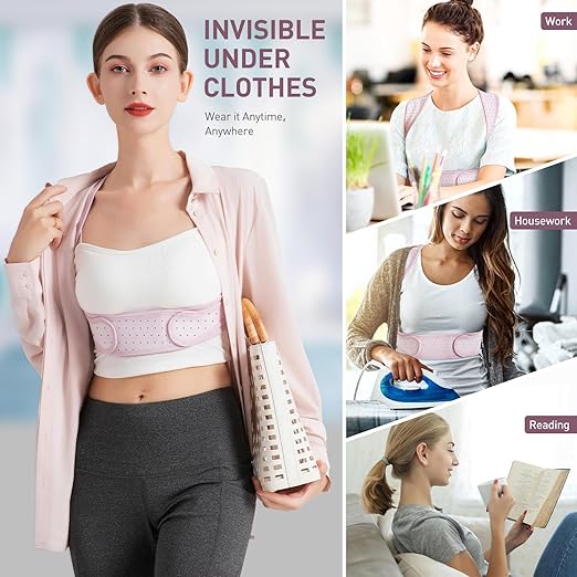 Posture Corrector For Women, Adjustable Back Brace For Posture, Back Posture Corrector Providing Pain Relief From Lumbar, Neck, Shoulder, And Clavicle, Back (L/XL Upper Waist 35-45 Inch)