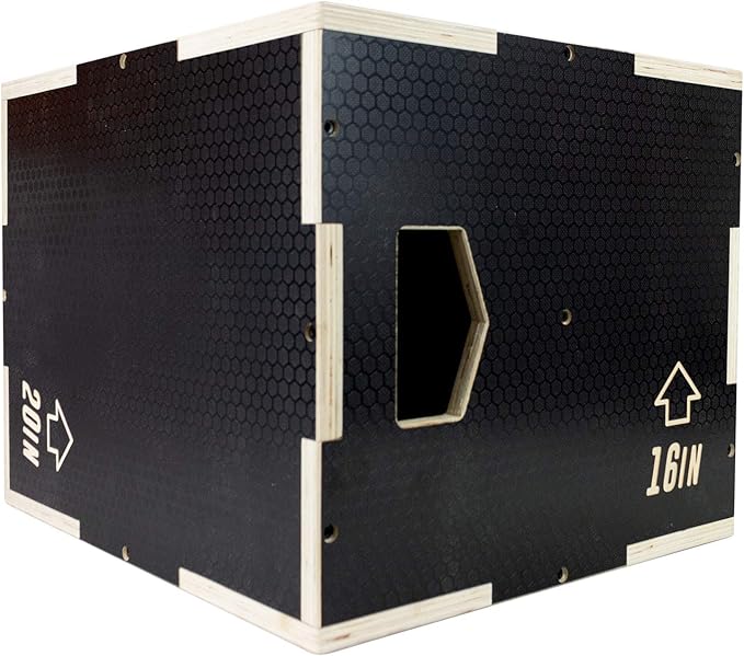 Plyo Box - Anti-Slip Wood 3-in-1 Plyometric Jump