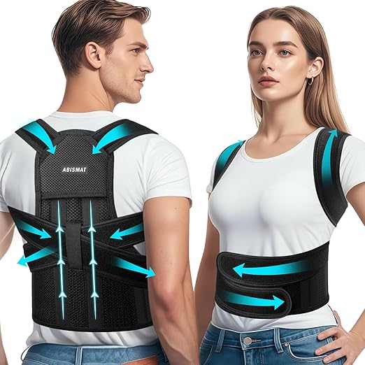 Back Brace Posture Corrector for Men and Women, Adjustable Shoulder Straightener Full Back Support, Upper and Lower Back Brace for Pain Relief, Scoliosis, Hunchback, Hump (Large)