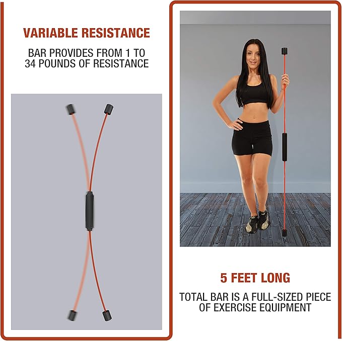 Flex Fitness Body Bar for Physical Therapy &
