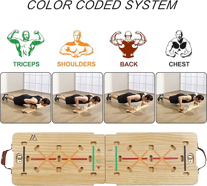 Vimexciter Solid Wooden Push Up Board Kit