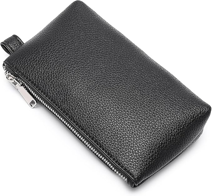 PU Leather Makeup Simple and Convenient Handbag Small Exquisite Storage Bag (Pu/Black)